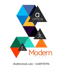 Triangle shape design abstract business logo icon design. Company logotype branding emblem idea. Vector illustration