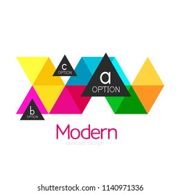 Triangle shape design abstract business logo icon design. Company logotype branding emblem idea. Vector illustration