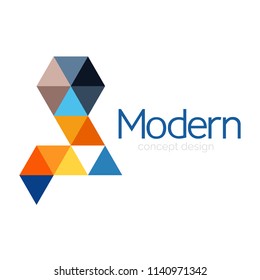 Triangle form Design abstrakte Business Logo Symbol Design. Firmenlogotype-Branding-Emblem-Idee. Vektorgrafik