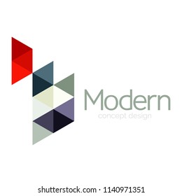 Triangle shape design abstract business logo icon design. Company logotype branding emblem idea. Vector illustration