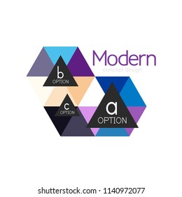 Triangle shape design abstract business logo icon design. Company logotype branding emblem idea. Vector illustration