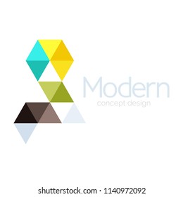 Triangle shape design abstract business logo icon design. Company logotype branding emblem idea. Vector illustration