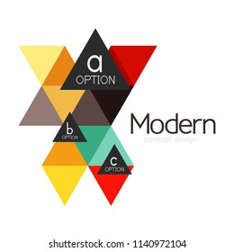 Triangle form Design abstrakte Business Logo Symbol Design. Firmenlogotype-Branding-Emblem-Idee. Vektorgrafik