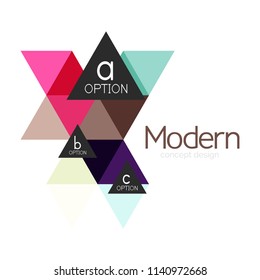 Triangle shape design abstract business logo icon design. Company logotype branding emblem idea. Vector illustration