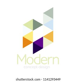 Triangle shape design abstract business logo icon design. Company logotype branding emblem idea. Vector illustration