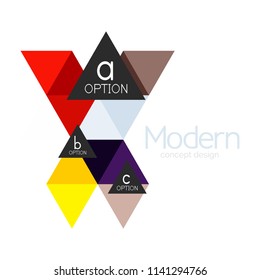 Triangle shape design abstract business logo icon design. Company logotype branding emblem idea. Vector illustration