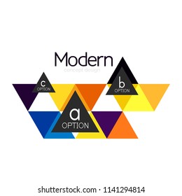 Triangle shape design abstract business logo icon design. Company logotype branding emblem idea. Vector illustration