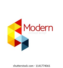 Triangle shape design abstract business logo icon design. Company logotype branding emblem idea. Vector illustration