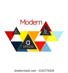 Triangle shape design abstract business logo icon design. Company logotype branding emblem idea. Vector illustration