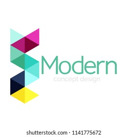 Diseño de formas triangulares diseño de iconos abstractos del logotipo de negocios. Idea del emblema de marca de logotipo de empresa. Ilustración del vector