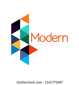 Triangle shape design abstract business logo icon design. Company logotype branding emblem idea. Vector illustration