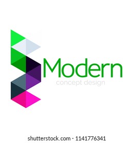 Triangle shape design abstract business logo icon design. Company logotype branding emblem idea. Vector illustration