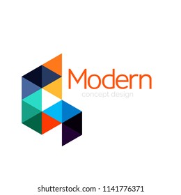Triangle shape design abstract business logo icon design. Company logotype branding emblem idea. Vector illustration