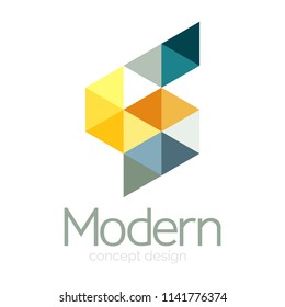 Triangle shape design abstract business logo icon design. Company logotype branding emblem idea. Vector illustration