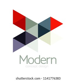 Triangle shape design abstract business logo icon design. Company logotype branding emblem idea. Vector illustration