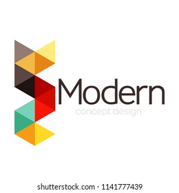 Triangle shape design abstract business logo icon design. Company logotype branding emblem idea. Vector illustration
