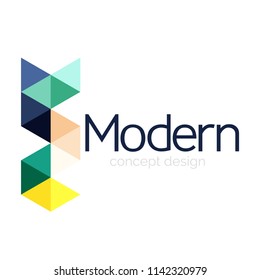 Triangle shape design abstract business logo icon design. Company logotype branding emblem idea. Vector illustration