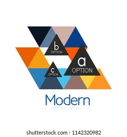 Triangle form Design abstrakte Business Logo Symbol Design. Firmenlogotype-Branding-Emblem-Idee. Vektorgrafik