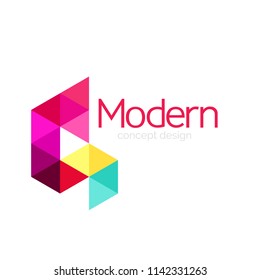 Triangle shape design abstract business logo icon design. Company logotype branding emblem idea. Vector illustration