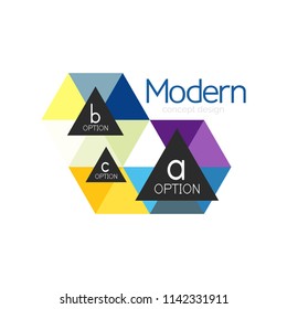 Triangle form Design abstrakte Business Logo Symbol Design. Firmenlogotype-Branding-Emblem-Idee. Vektorgrafik