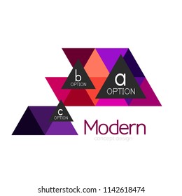 Triangle shape design abstract business logo icon design. Company logotype branding emblem idea. Vector illustration