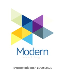 Triangle shape design abstract business logo icon design. Company logotype branding emblem idea. Vector illustration