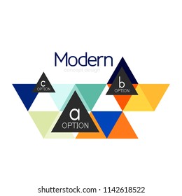 Triangle shape design abstract business logo icon design. Company logotype branding emblem idea. Vector illustration