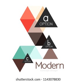 Triangle shape design abstract business logo icon design. Company logotype branding emblem idea. Vector illustration