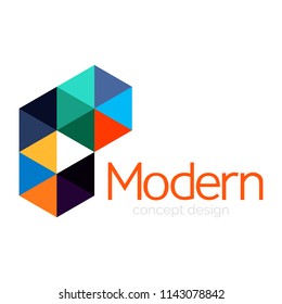 Triangle shape design abstract business logo icon design. Company logotype branding emblem idea. Vector illustration
