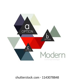 Triangle shape design abstract business logo icon design. Company logotype branding emblem idea. Vector illustration