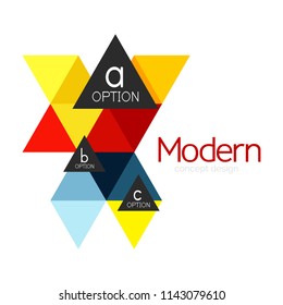 Triangle shape design abstract business logo icon design. Company logotype branding emblem idea. Vector illustration