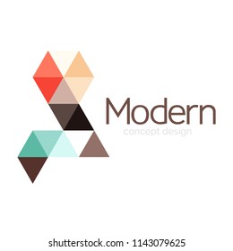 Projeto de forma triangular design abstrato ícone de logotipo de negócios. Ideia do emblema da marca de logotipo da empresa. Ilustração vetorial
