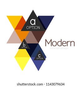 Triangle shape design abstract business logo icon design. Company logotype branding emblem idea. Vector illustration
