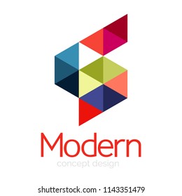 Triangle form Design abstrakte Business Logo Symbol Design. Firmenlogotype-Branding-Emblem-Idee. Vektorgrafik
