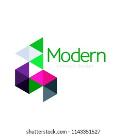 Triangle shape design abstract business logo icon design. Company logotype branding emblem idea. Vector illustration