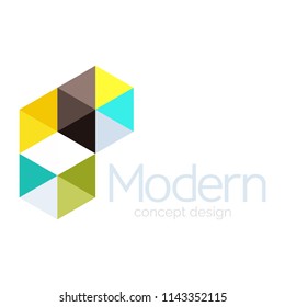 Triangle shape design abstract business logo icon design. Company logotype branding emblem idea. Vector illustration