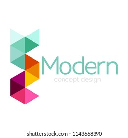 Triangle shape design abstract business logo icon design. Company logotype branding emblem idea. Vector illustration