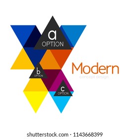 Triangle shape design abstract business logo icon design. Company logotype branding emblem idea. Vector illustration