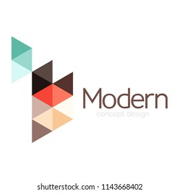 Triangle shape design abstract business logo icon design. Company logotype branding emblem idea. Vector illustration