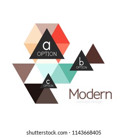 Triangle shape design abstract business logo icon design. Company logotype branding emblem idea. Vector illustration