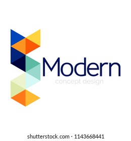 Triangle shape design abstract business logo icon design. Company logotype branding emblem idea. Vector illustration