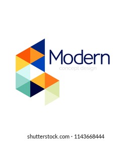 Triangle shape design abstract business logo icon design. Company logotype branding emblem idea. Vector illustration