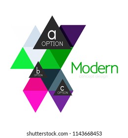 Triangle shape design abstract business logo icon design. Company logotype branding emblem idea. Vector illustration