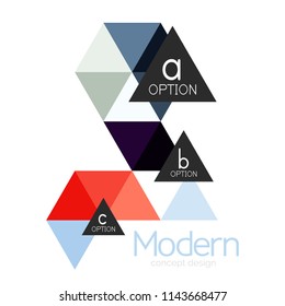 Triangle shape design abstract business logo icon design. Company logotype branding emblem idea. Vector illustration