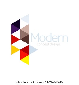 Triangle shape design abstract business logo icon design. Company logotype branding emblem idea. Vector illustration