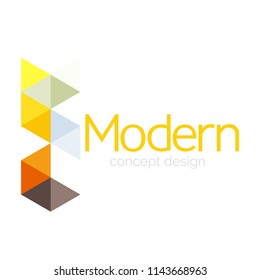 Diseño de formas triangulares diseño de iconos abstractos del logotipo de negocios. Idea del emblema de marca de logotipo de empresa. Ilustración del vector