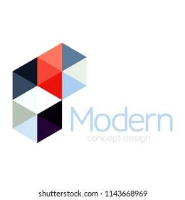 Diseño de formas triangulares diseño de iconos abstractos del logotipo de negocios. Idea del emblema de marca de logotipo de empresa. Ilustración del vector
