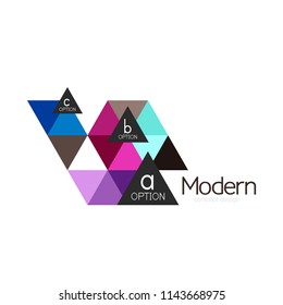 Triangle form Design abstrakte Business Logo Symbol Design. Firmenlogotype-Branding-Emblem-Idee. Vektorgrafik