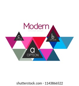 Triangle shape design abstract business logo icon design. Company logotype branding emblem idea. Vector illustration