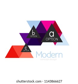 Triangle shape design abstract business logo icon design. Company logotype branding emblem idea. Vector illustration